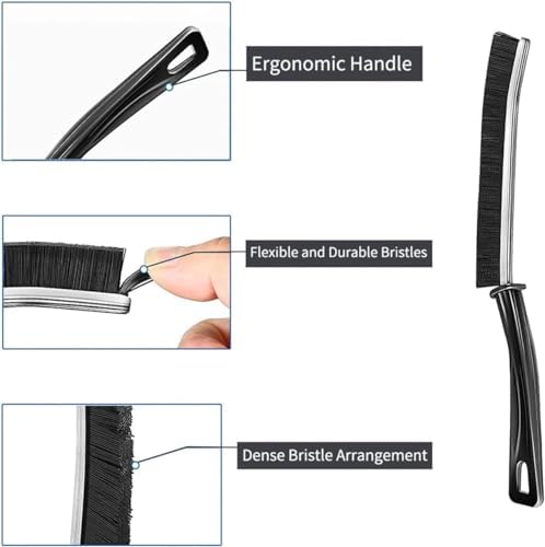 4 Pack Hard Bristle Crevice Brush for Kitchen Bathroom Windows and Grout