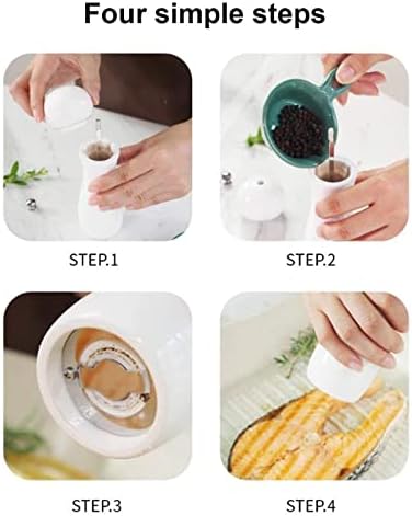 Refillable Salt and Pepper Mill Set of 2 Adjustable Ceramic Grinder 1