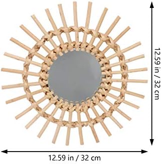 ABOOFAN 1pc Rattan Woven Wall Mirror