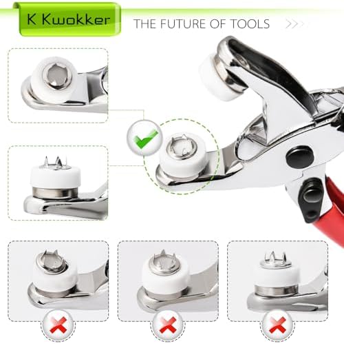 K Kwokker 120 Pearl Metal Snap Buttons Kit