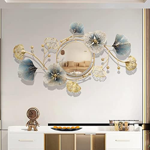LYNSET Ginkgo Leaf 47 Metal Wall Mirror