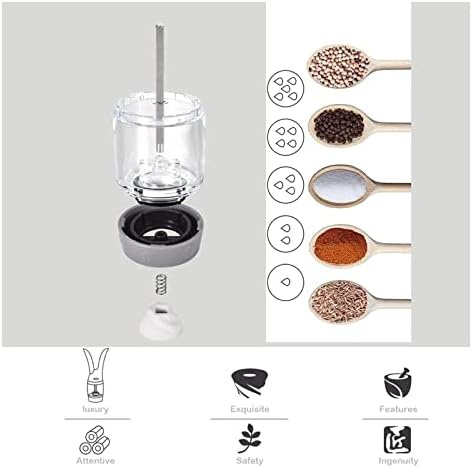 LEIXIUSM Refillable Pepper Mill Set 2pc Salt Pepper Grinders