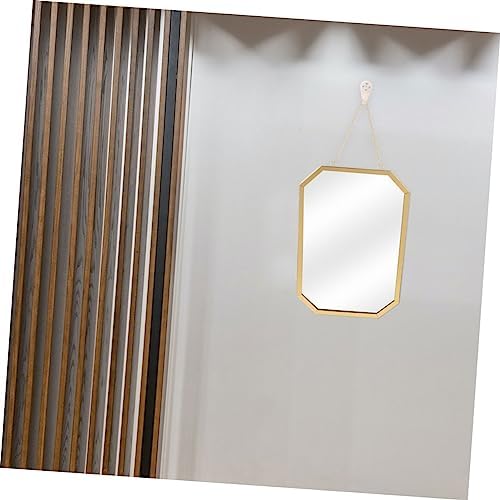 Gold Hanging Wall Mirror for Bathroom and Vanity