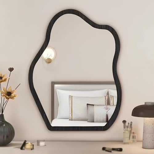 LTSRLL Cloud Shaped Wall Mirror with Wooden Frame