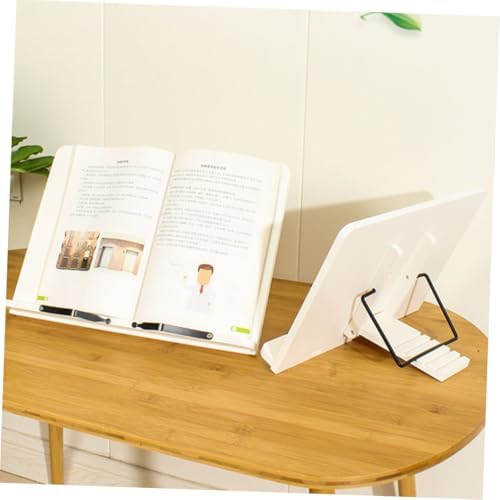 STOBOK Adjustable Wooden Book Stand for Recipes and Reading