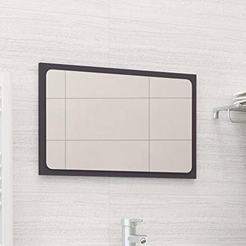 CUMYZO Gray Bathroom Mirror 236x146 Inch Engineered Wood Vanity