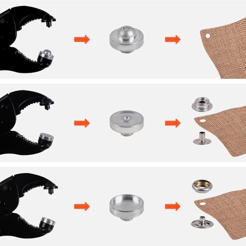 HEY FOLY Snap Fastener Tool Set 40 Pieces 15mm Stainless