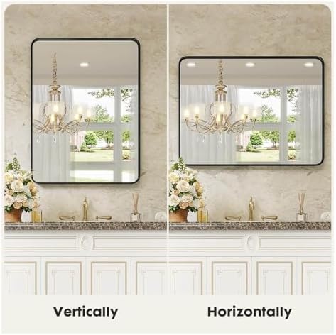 36 x 24 Farmhouse Style Aluminum Vanity Mirror