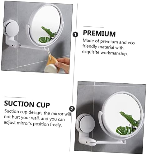 Ipetboom Wall Mounted Makeup Mirror with Light and Storage