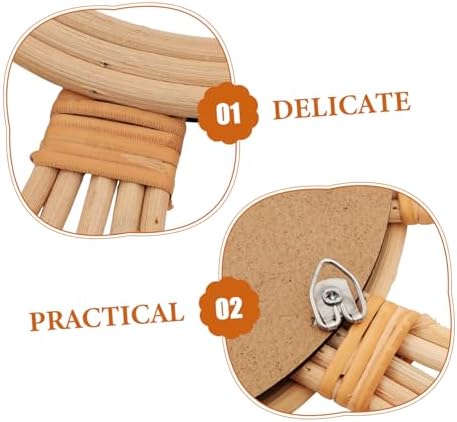 TOVINANNA 1Pc Circular Rattan Wall Mirror
