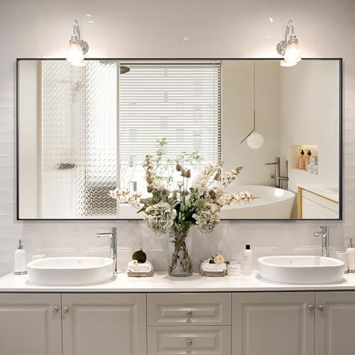 Bonverre 55x30 Inch Black Wall Mirror
