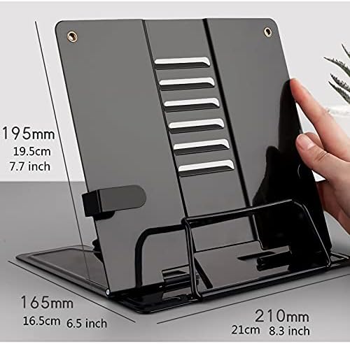 Yuidaaavzz Metal Book Stand with 6 Adjustable Angles 1