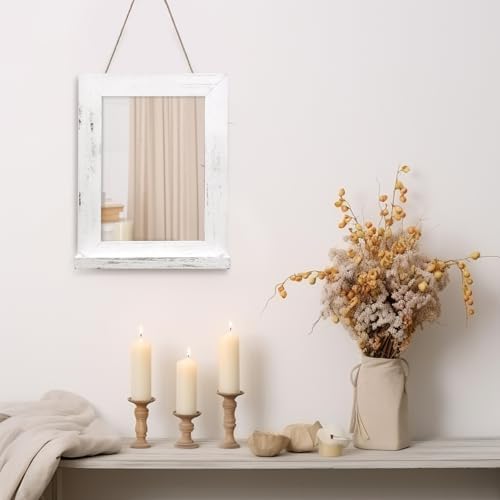 QDSSDECO 16x20 Farmhouse Wall Mirror with Shelf