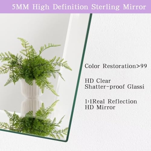 DOIMUSIM Frameless Mirror 16x24 Inch