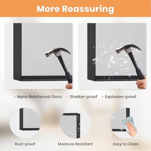 Melodieux Wall Vanity Mirror 30x40 Black 1