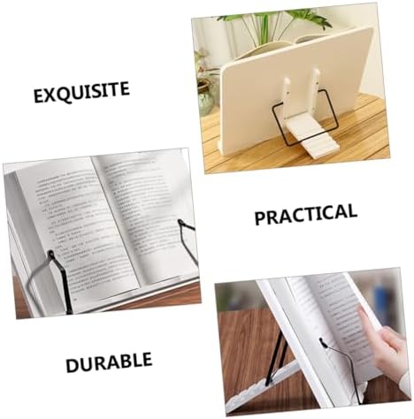 Adjustable Wooden Cookbook Stand for Home Office Use