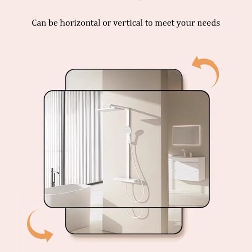 Simple HD White Bathroom Mirror with Aluminum Frame 157 x 236