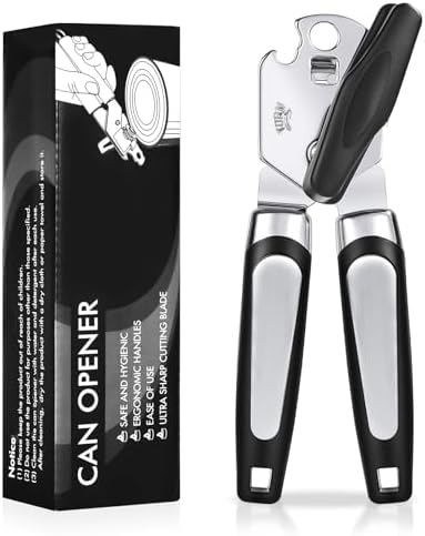 Lychico 3-in-1 Can Opener with Bottle Opener Black