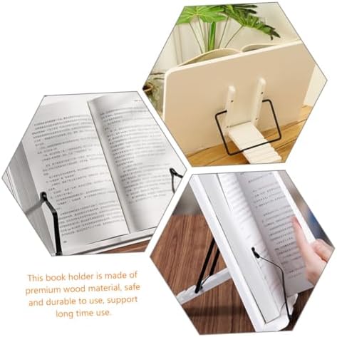 Gogogmee Adjustable Wooden Book Display Stand for Desk