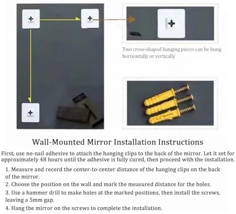 Wall-Mounted Vanity Mirror 40x40CM for Bathroom Sink