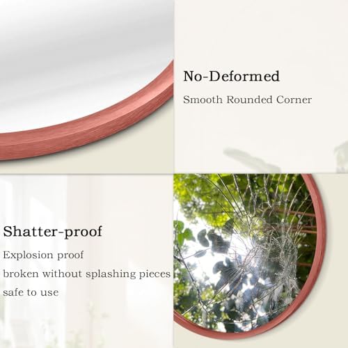 AOAOPQ Round Brushed Corner Mirror for Wall