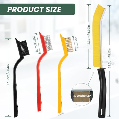 6 PCS Hard Bristle Crevice Cleaning Brush Set