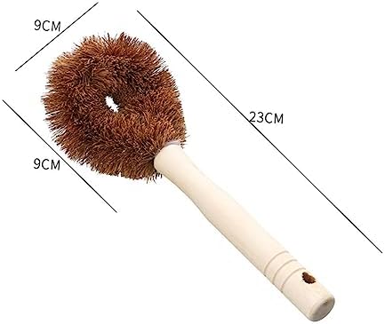 TOBBOMEY Coir Dish Scrub Brush for Pots and Pans 1