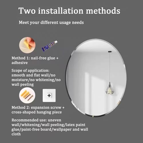 Wall-Mounted Vanity Mirror 40x40CM for Bathroom Sink