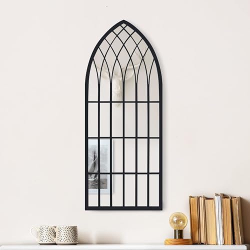 Eastwell Arched Wall Mirror Black 433197