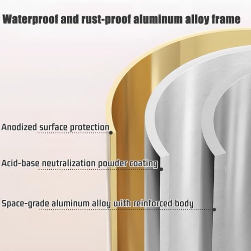 LTSRLL Wall Mounted HD Mirror with Folding Shelf