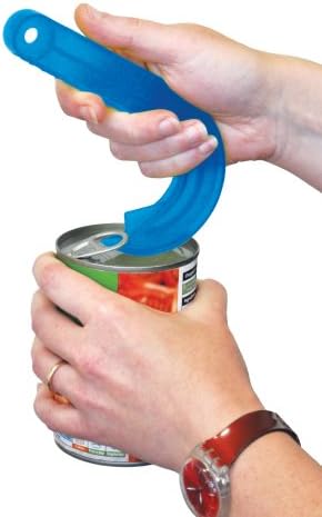 Aidapt Ring Pull Can Opener - Plastic Light Blue Ergonomic Manual