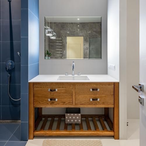 Ruomeng 40 x 30 Frameless Wall Mirror 1