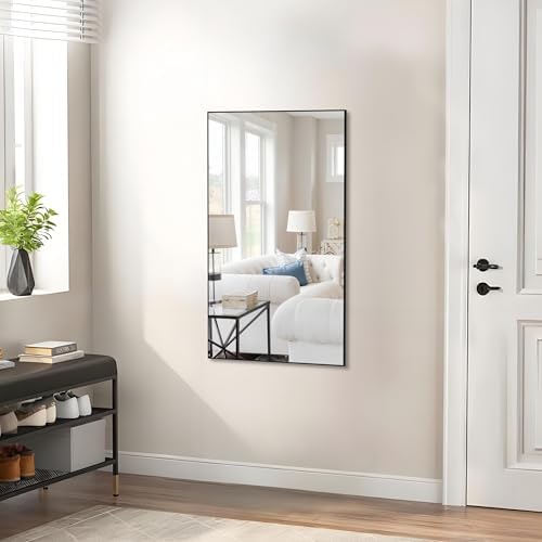 WONSTART 40x24 Black Aluminum Wall Mirror