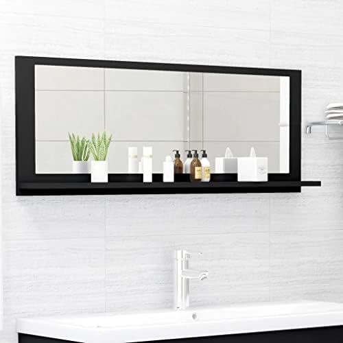 vidaXL Modern Wall Mounted Bathroom Mirror Concrete Grey