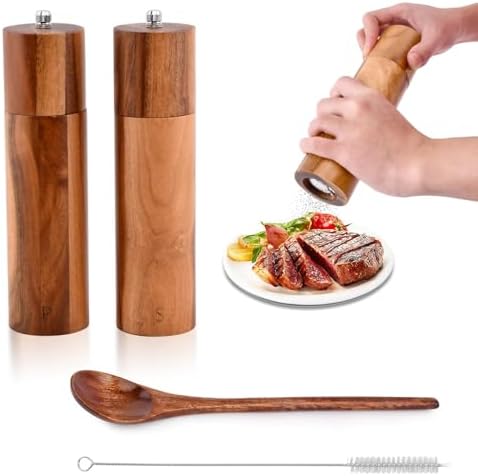 Hogurin Wooden Salt Pepper Grinder Set