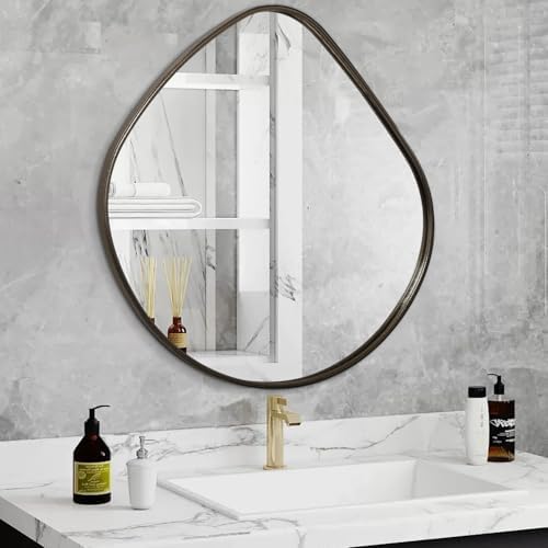 AOAOPQ Irregular Wall Vanity Mirror - 19x20 Bronze Metal Frame 1