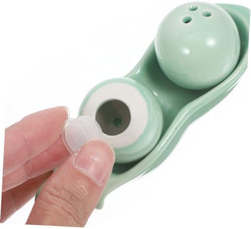 Ceramic Pea Salt and Pepper Shakers Set