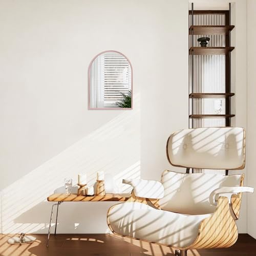 Arch Bathroom Mirror with Rose Gold Frame 16x12