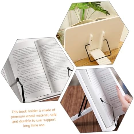 FOYTOKI Adjustable Wooden Bookstand for Reading and Cookbook Displays