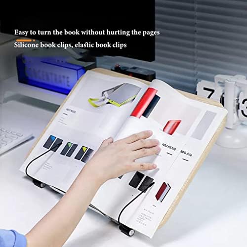 UHRLGHS Foldable Wooden Cookbook Stand with 12 Adjustable Height