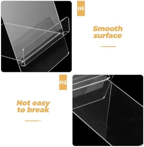 HOLIDYOYO Adjustable Acrylic Cookbook Stand for Kitchen and Home Use