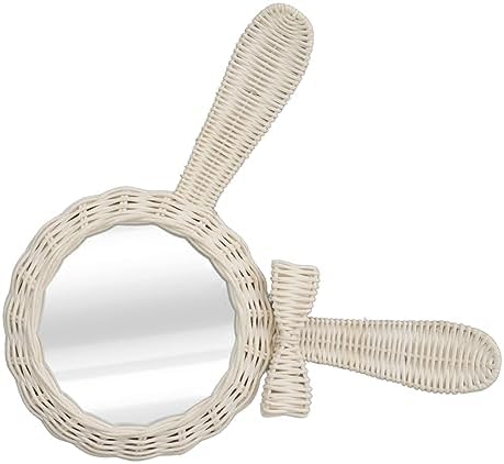 TITA-DONG Woven Wall Mirror Rabbit Shape Retro Decor