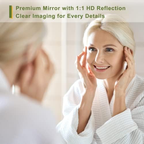 NicBex 38x26 Inch Black Bathroom Vanity Mirror