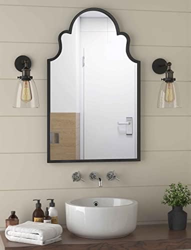 NXHOME Black Metal-Frame Accent Wall Mirror