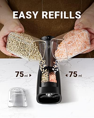 SANGCON 2 in 1 Electric Salt Pepper Grinder Set