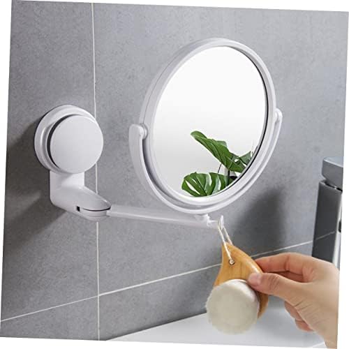 Ipetboom Wall Mounted Makeup Mirror with Light and Storage