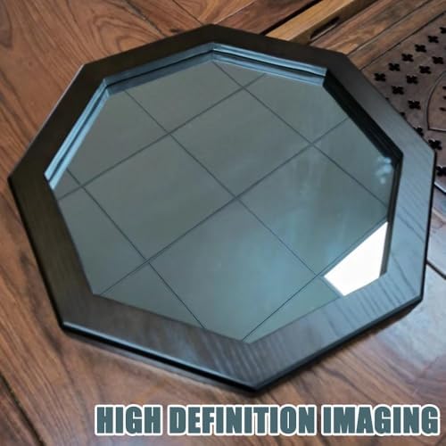 Wooden Framed Makeup Mirror - Round 492cm Wall Decor