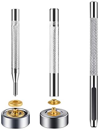 132 Sets Leather Snap Fasteners in 6 Colors
