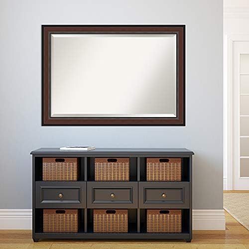 Amanti Art Brown Bathroom Mirror 29x41