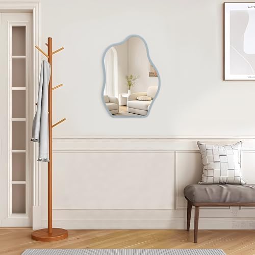 Asymmetrical Wooden Wall Mirror 16x12